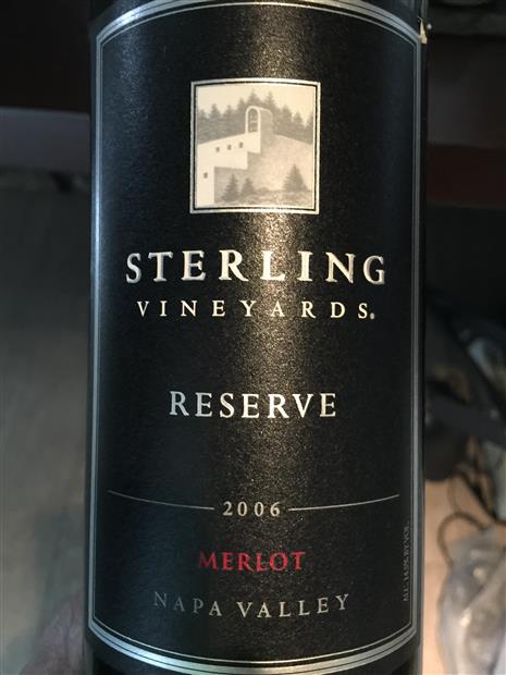 2006 Sterling Vineyards Merlot Reserve, USA, California, Napa Valley ...