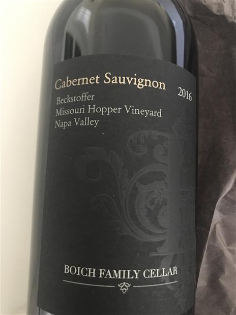 2016 Boich Family Cellar Cabernet Sauvignon Beckstoffer Missouri Hopper ...