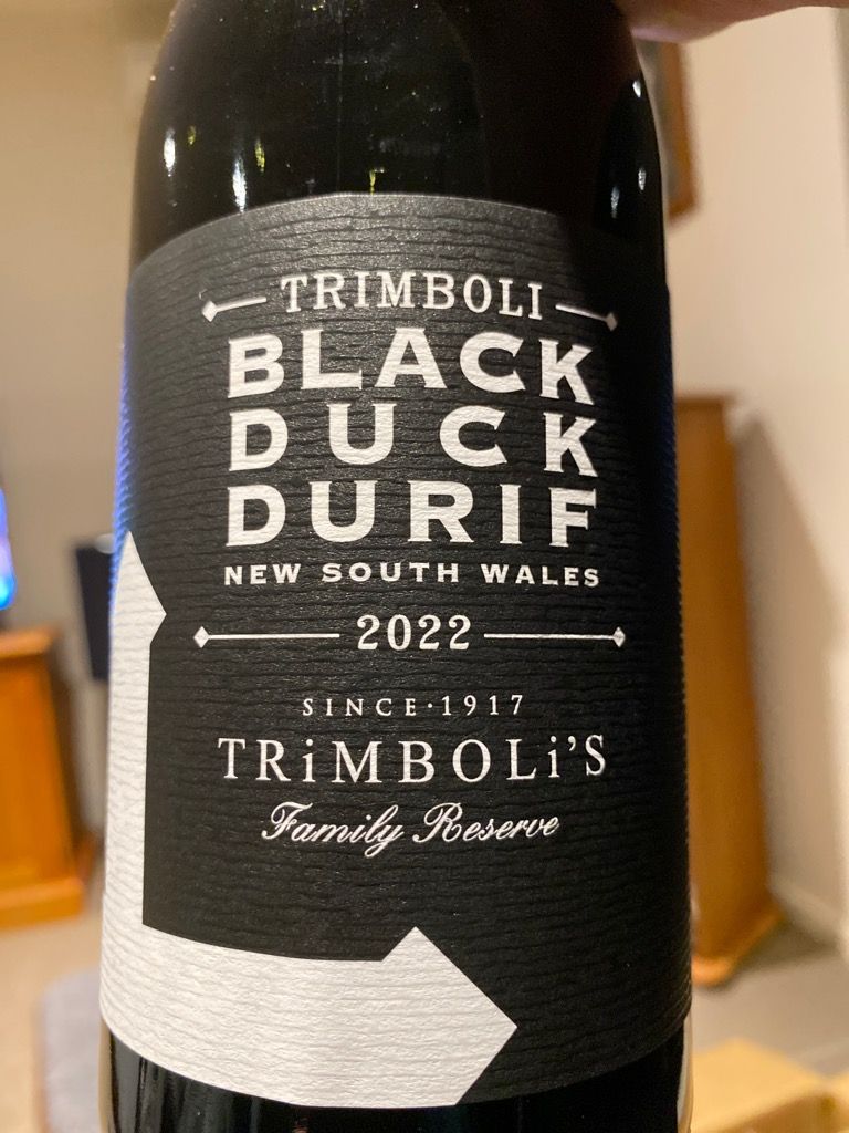 2016 Sam Trimboli Duck Black - CellarTracker Durif