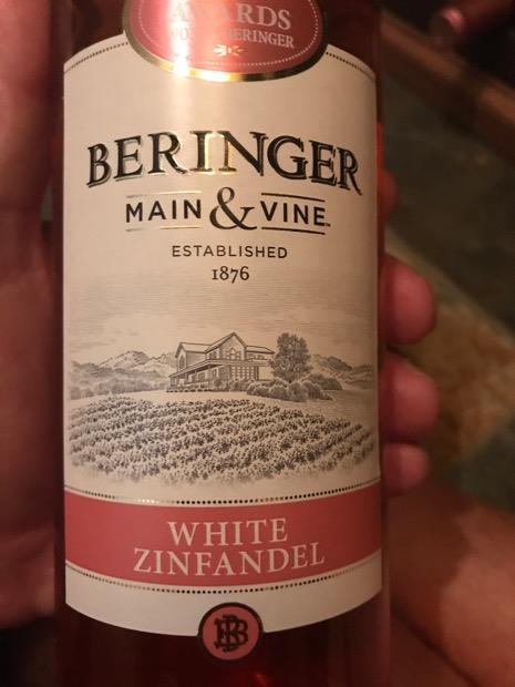 beringer main and vine white zinfandel