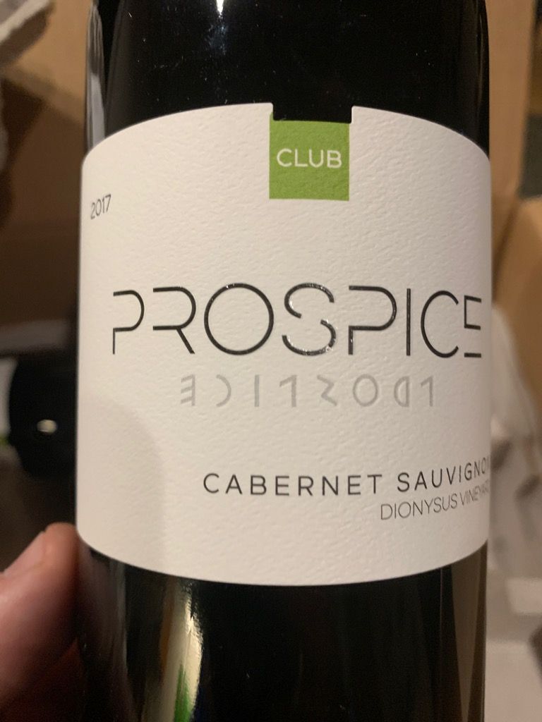 2017 Prospice Sauvignon Wine Club Exclusive Dionysus Vineyard