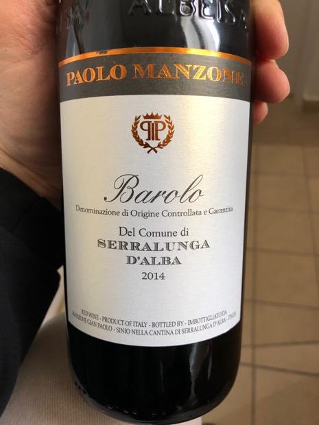 2014 Paolo Manzone Barolo Serralunga d'Alba, Italy, Piedmont, Langhe ...