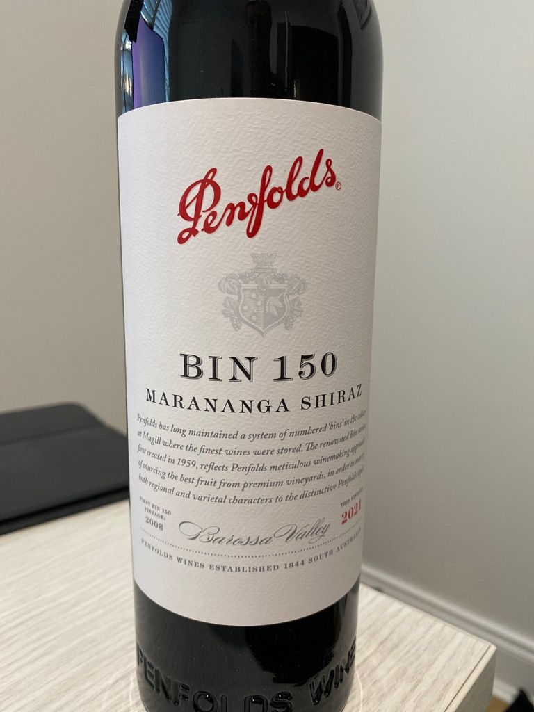 2018 Penfolds Shiraz Bin 150 Marananga - CellarTracker