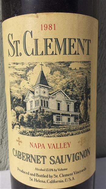 1981 St. Clement Cabernet Sauvignon Napa Valley - CellarTracker