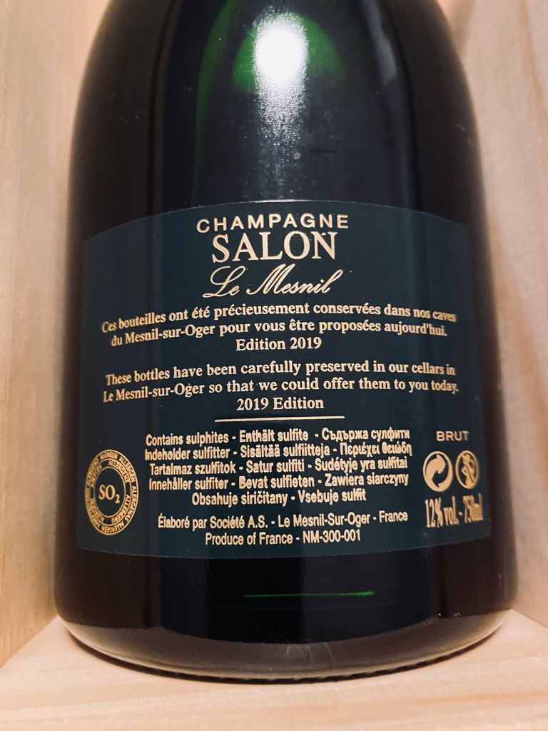 1997 Salon Champagne Blanc de Blancs Brut Disgorged 2018