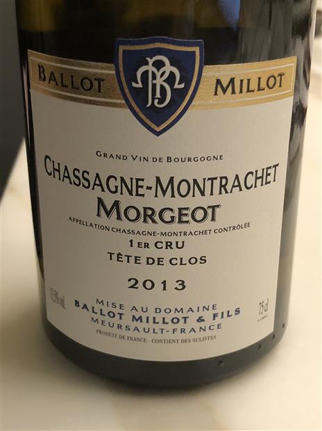 2010 Ballot-Millot & Fils Chassagne-Montrachet 1er Cru Morgeot