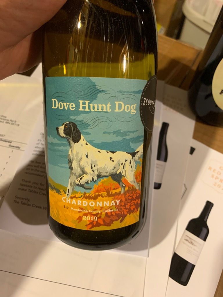 2019 Scout and Cellar Chardonnay Dove Hunt Dog, USA, California, North
