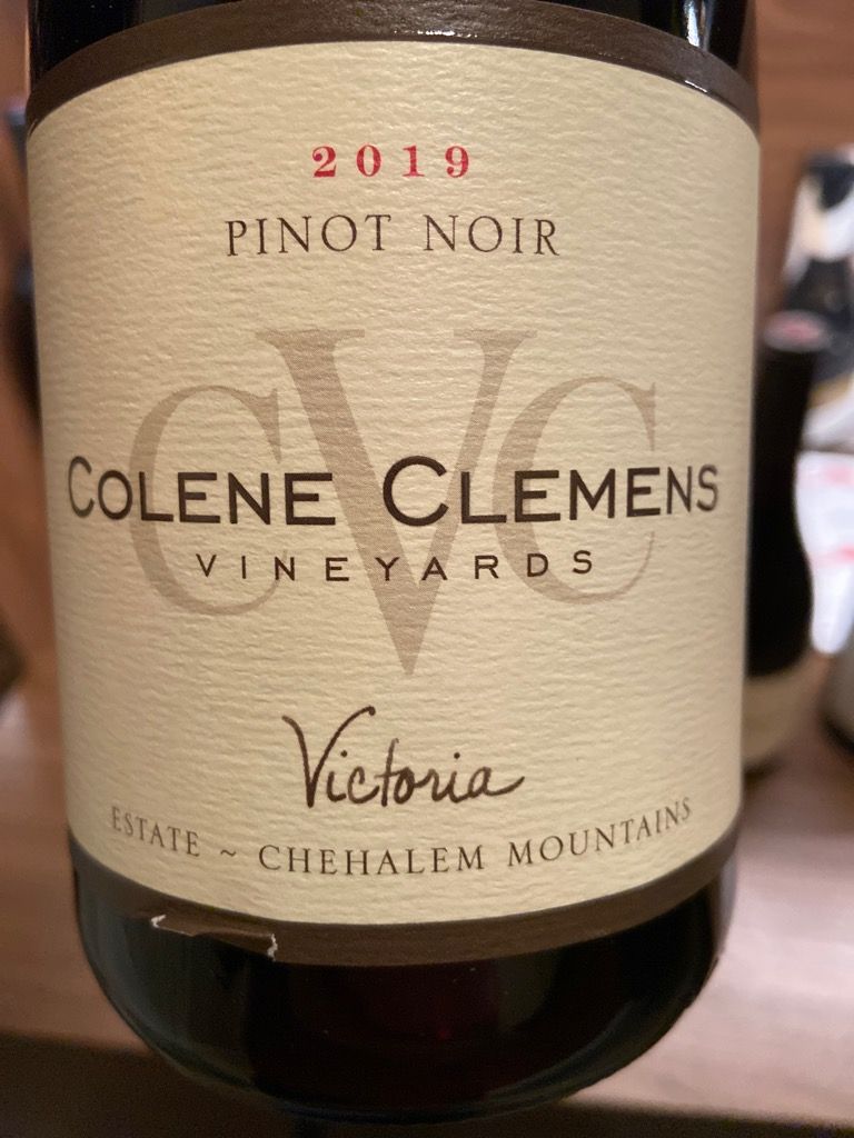 2019 Colene Clemens Pinot Noir Victoria Usa Oregon Willamette Valley