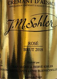 J M Sohler Cr Mant D Alsace Pinot Noir Ros Brut France Alsace Cr Mant D Alsace