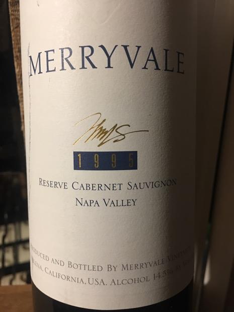 1995 Merryvale Cabernet Sauvignon Reserve - CellarTracker