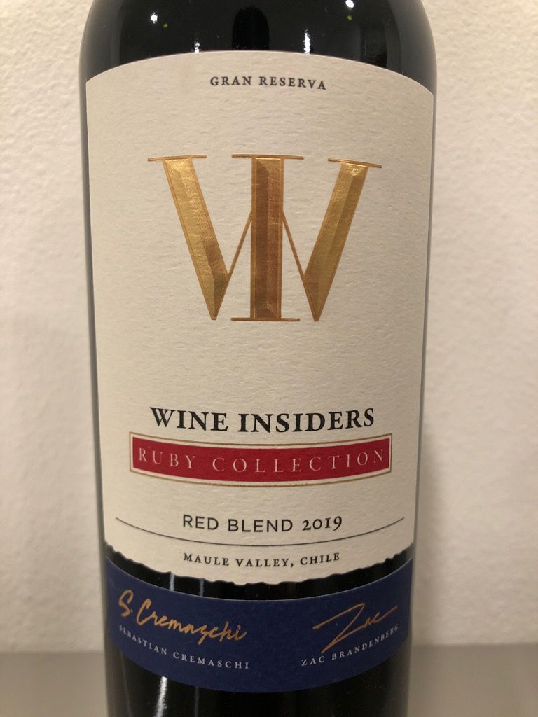 2019 Wine Insiders Ruby Collection Maule Valley, Chile, Maule Valley ...