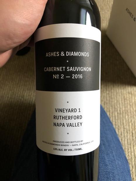 2016 Ashes & Diamonds Cabernet Sauvignon No. 2 Vineyard 1, USA ...
