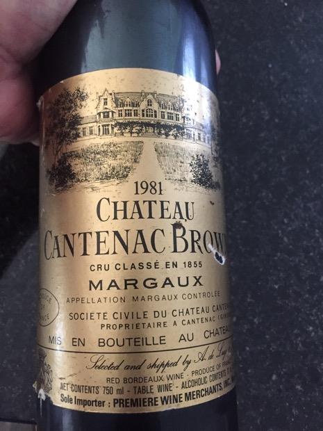 1987 Château Cantenac Brown - CellarTracker
