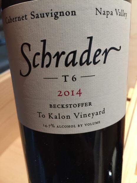 2014 Schrader Cellars Cabernet Sauvignon T6 Beckstoffer To Kalon ...