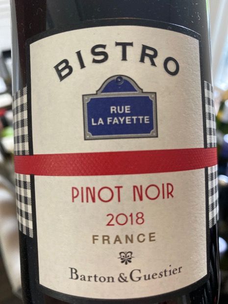 2018 Barton & Guestier Pinot Noir Vin De Pays D'Oc Bistro Wine, France ...