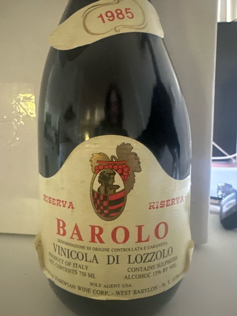 1982 Vinicola Di Lozzolo Barolo Riserva, Italy, Piedmont, Langhe ...