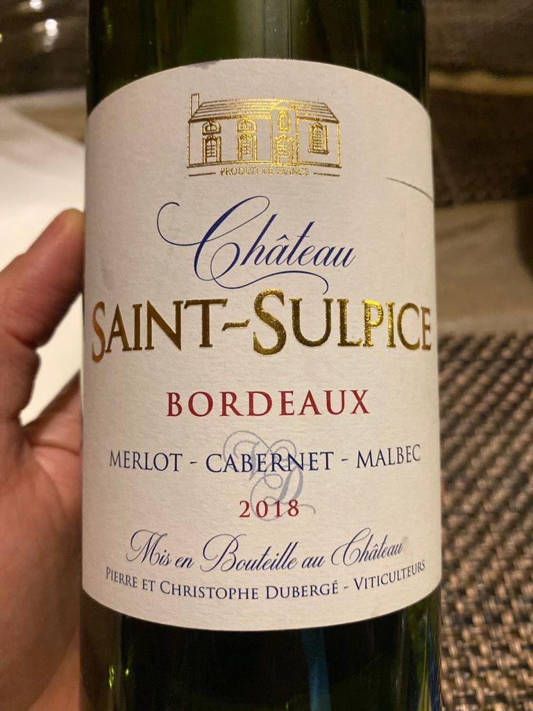 2016 Château le Gay de Saint Sulpice Blanc, France, Bordeaux, Bordeaux