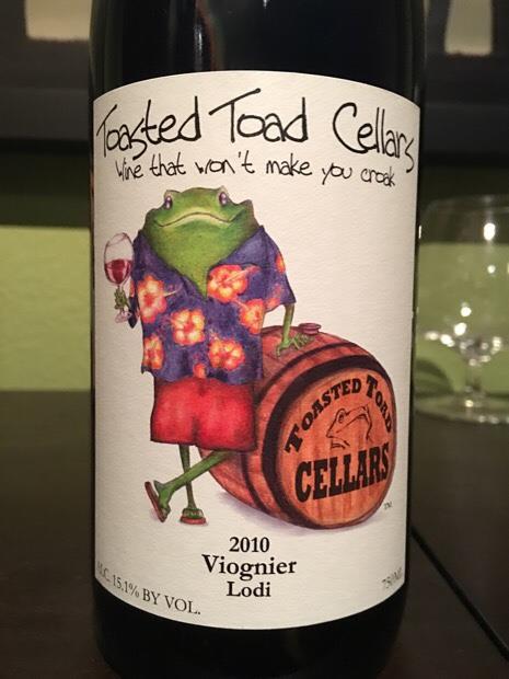 Toasted Toad 2011 Toasted Toad Cellars Viognier, USA, California, Central Valley ...