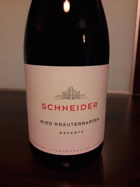 13 Schneider Cuvee Krautergarten Reserve Austria Niederosterreich Thermenregion Cellartracker