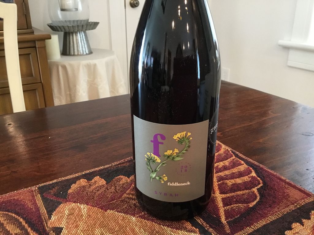 2018 Fiddleneck Syrah, USA, California, North Coast, Mendocino ...