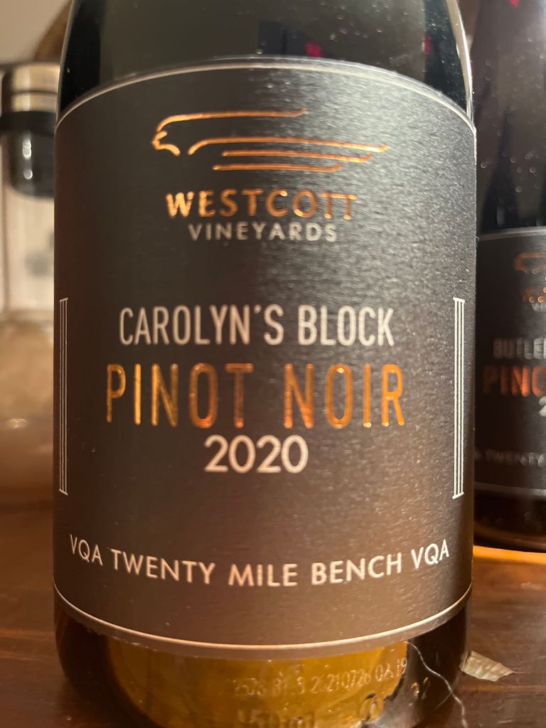 2020 Westcott Pinot Noir Carolyn's Block, Canada, Ontario, Niagara