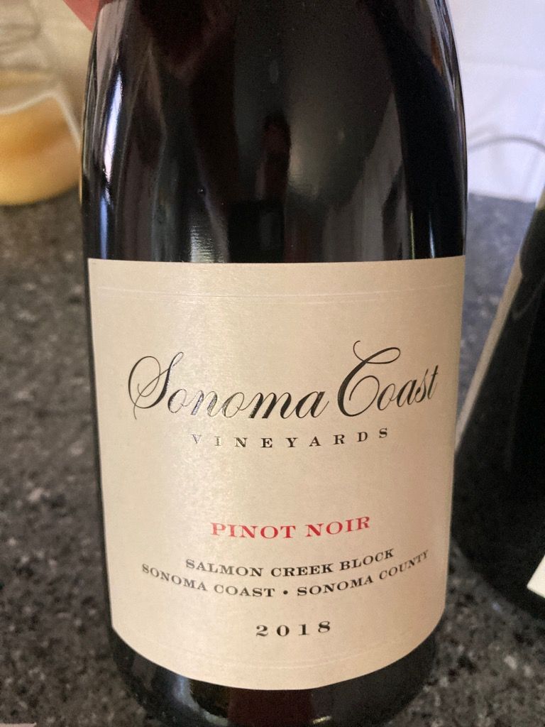 2018 Sonoma Coast Vineyards Pinot Noir salmon creek block, USA ...