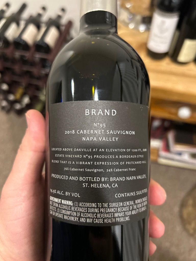 Brand No.95 Cabernet Sauvignon 2017 ナパ 2017 Brand No. 95