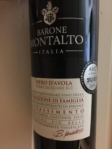 2014 Barone Montalto Sicilia Collezione di Famiglia, Italy, Sicily ...