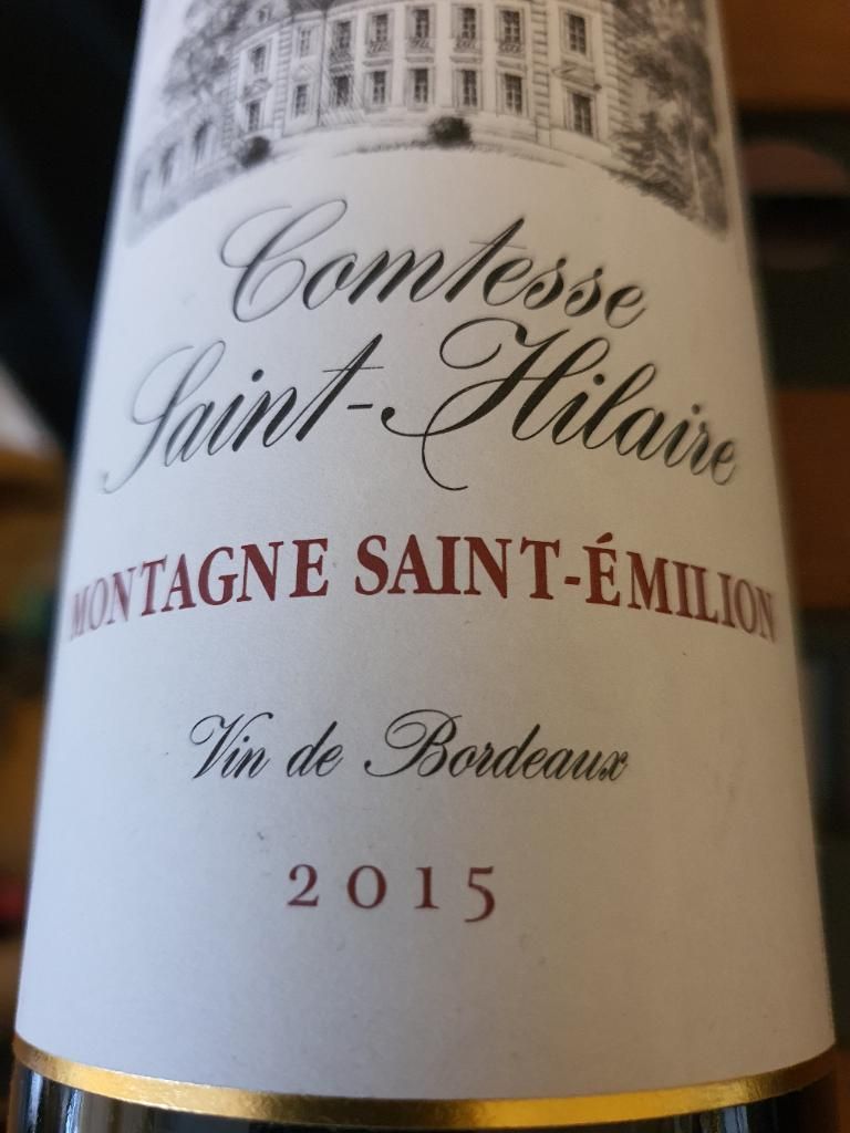 2015 Comtesse SaintHilaire, France, Bordeaux, Libournais, MontagneSt
