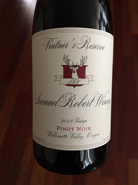 2018 Samuel Robert Winery Pinot Noir Vintner's Reserve, USA, Oregon