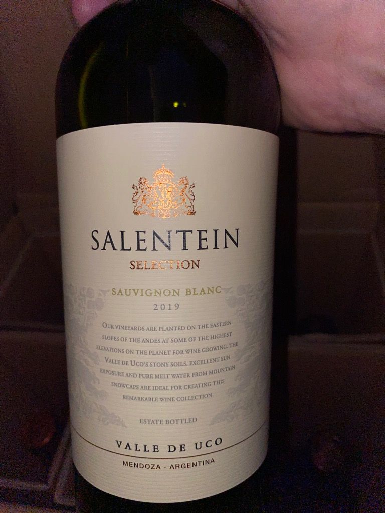 2022 Bodegas Salentein Sauvignon Blanc, Argentina, Mendoza, Valle De ...