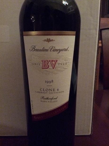 1998 Beaulieu Vineyard Cabernet Sauvignon Clone 6 - CellarTracker