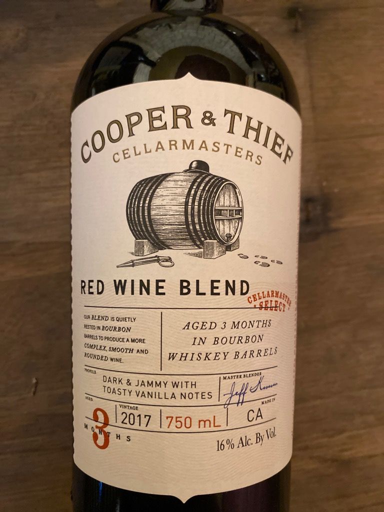 2017 Cooper and Thief Cellarmasters Red Wine Blend Aged in Bourbon