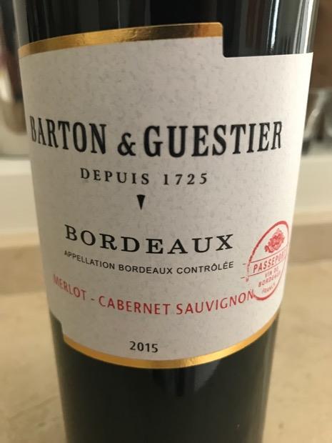 2015 Barton & Guestier Bordeaux, France, Bordeaux - CellarTracker