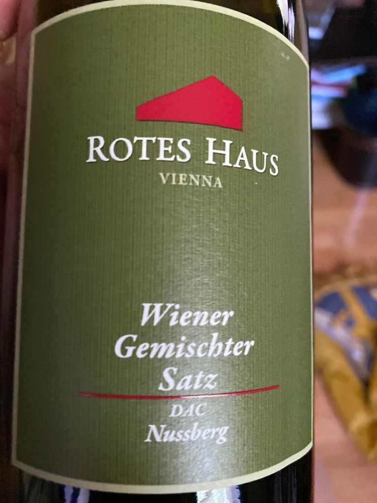 2021 Weingut Rotes Haus Nußberg Wiener Gemischter Satz, Austria, Wien