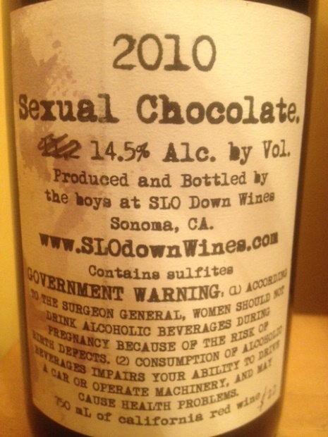 2013 Slo Down Wines Sexual Chocolate Cellartracker 2196