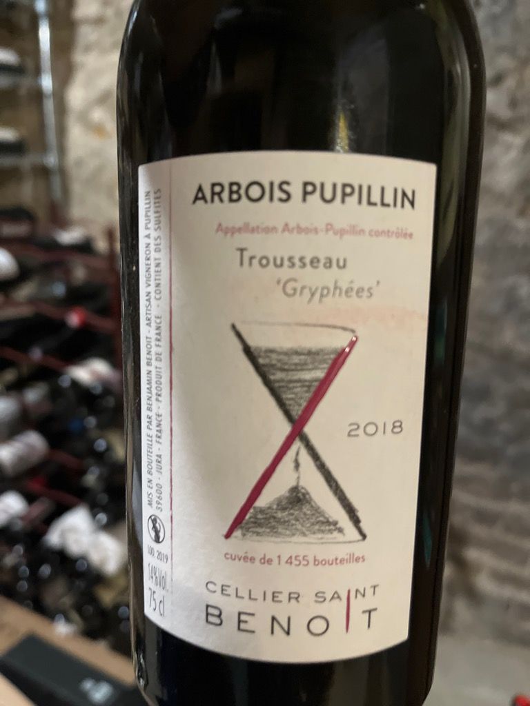 2019 Cellier Saint Benoit Trousseau Arbois Pupillin Gryphées