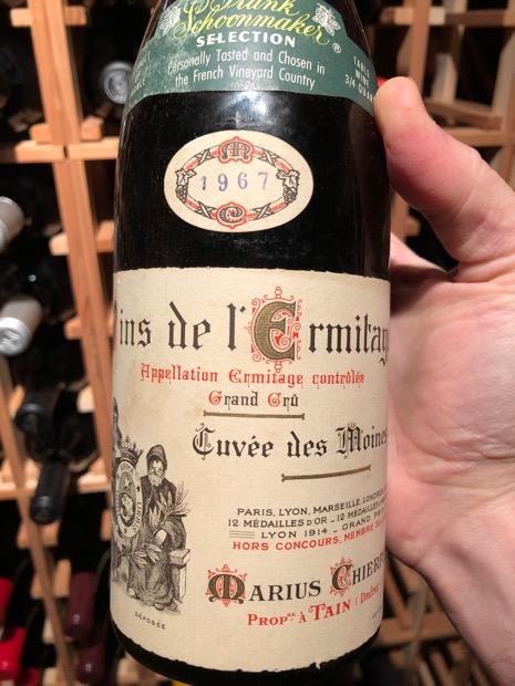 1955 Marius Chierpe Hermitage Vins De L Ermitage Grand Cru Cuvee Des Moines France Rhone Northern Rhone Hermitage Cellartracker