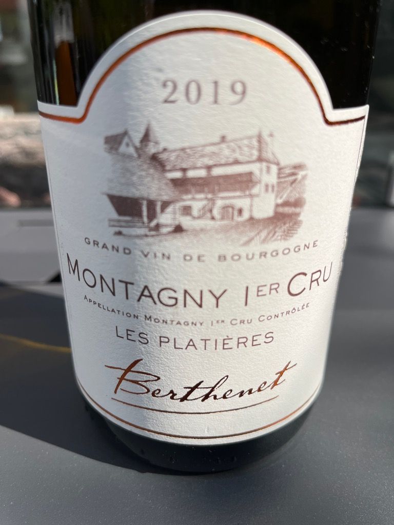 2020 Domaine Jean-Pierre Berthenet Montagny 1er Cru Les Platières Blanc ...