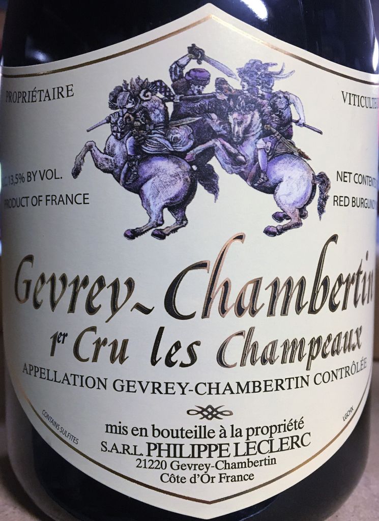 2016 Philippe Leclerc Gevrey-Chambertin 1er Cru Champeaux