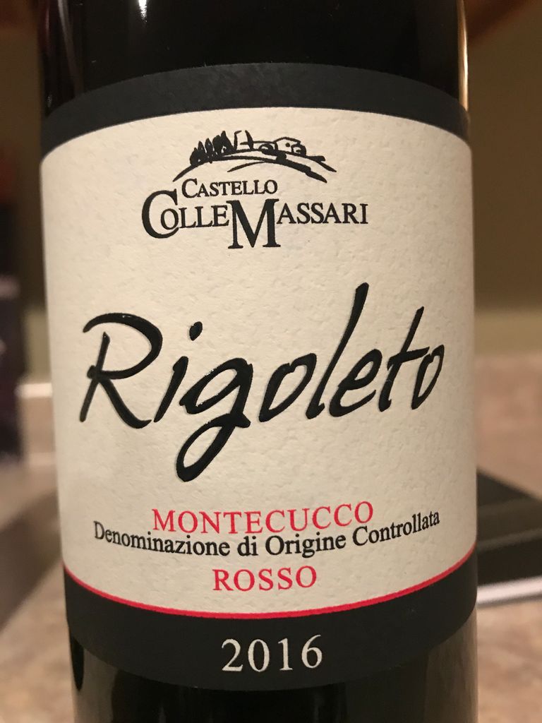 2016 Colle Massari Montecucco Rosso Rigoleto, Italy, Tuscany ...