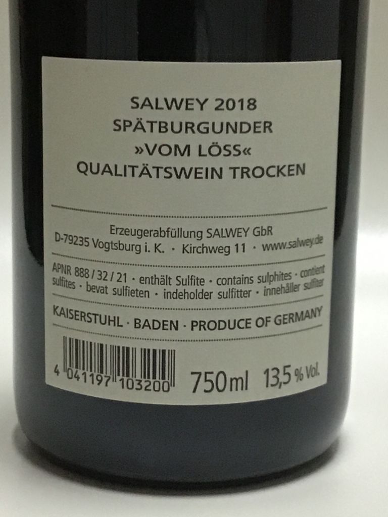 Weingut Baden Salwey Spätburgunder 2020 Rosé vom CellarTracker - Spätburgunder