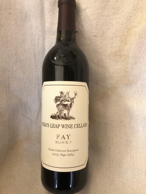 【20年物】Stag's Leap Wine Cellars FAY 2005 2005 Stag's Leap Wine Cellars Cabernet Sauvignon Fay