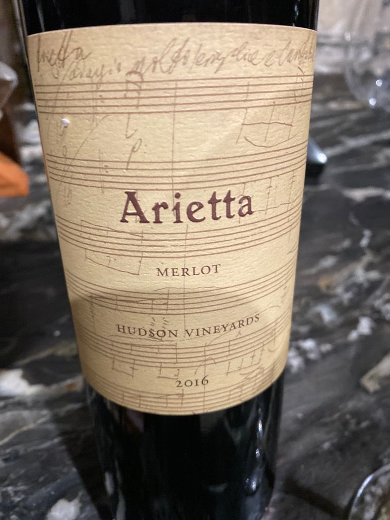 2019 Arietta Merlot Hudson Vineyards - CellarTracker