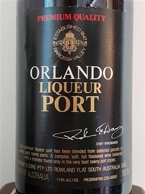 N.V. Orlando Liqueur Port - CellarTracker
