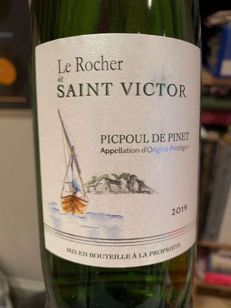 de Le Rocher de CellarTracker - 2019 Victor de l\'Ormarine Cave Pinet Picpoul Saint