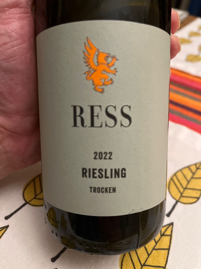 2023 Weinhaus Ress Riesling trocken, Germany, Rheingau - CellarTracker