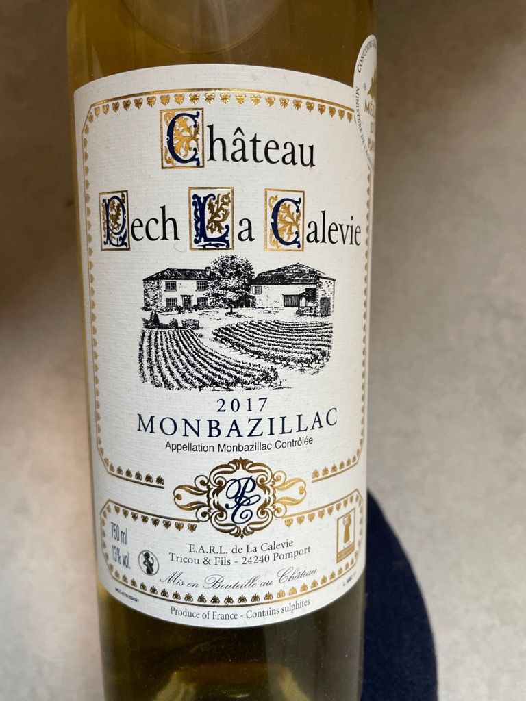 2015 Château Pech La Calevie Monbazillac, France, Southwest France