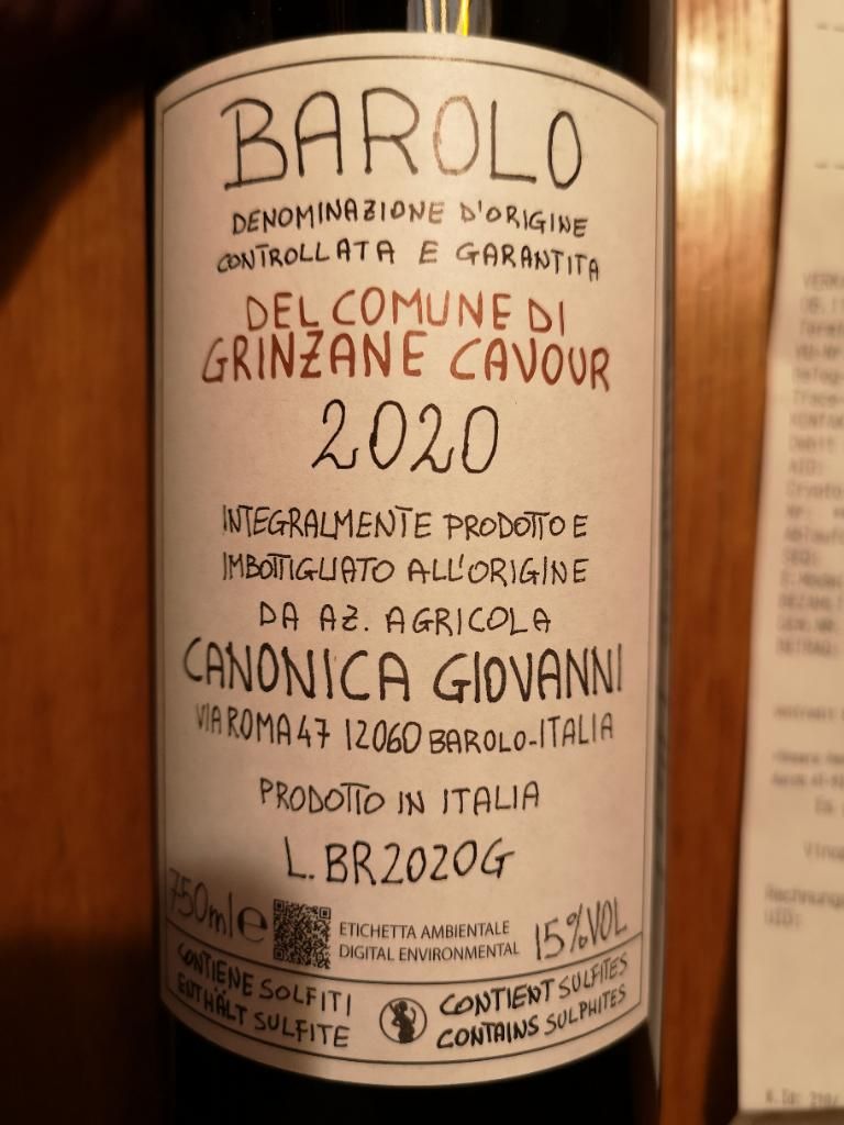2021 Giovanni Canonica Barolo Grinzane Cavour - CellarTracker