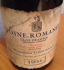 1934 Domaine Grivelet Vosne-Romanée Clos Frantin - CellarTracker